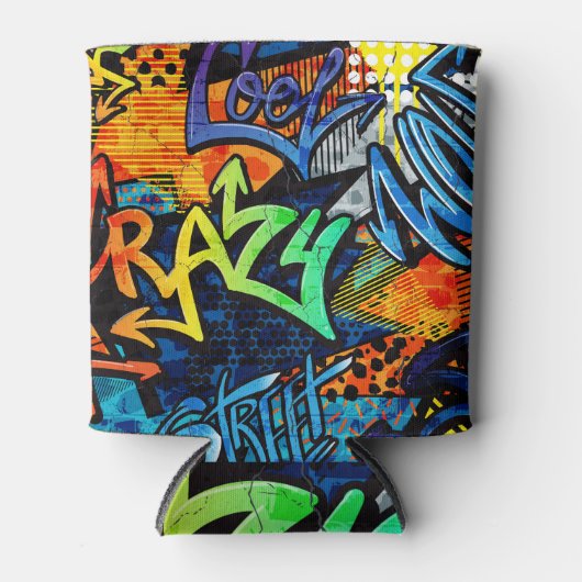 グラフィティブリック：アーバン抽象芸術 缶クーラー (正面)