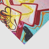 グラフィティブルーピンクアーバン通りウォールアート 薄葉紙 (詳細)