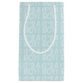 グラフィティブルーベビーシャワーA女の子抱き枕 スモールペーパーバッグ (正面)