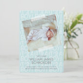 グラフィティブルーベビー誕生発表カード 案内状 (スタンド正面)