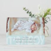 グラフィティブルーベビー誕生発表カード 案内状 (スタンド正面)