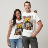 グラフィティベアブラシストロークペイントアート Tシャツ (ユニセックス)