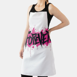 グラフィティホットピンク「FOREVER」 エプロン