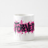 グラフィティホットピンク「FOREVER」 コーヒーマグカップ (中央)