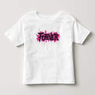 グラフィティホットピンク「FOREVER」 トドラーTシャツ