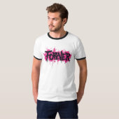 グラフィティホットピンク「FOREVER」 Tシャツ (正面フル)