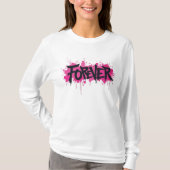 グラフィティホットピンク「FOREVER」 Tシャツ (正面)