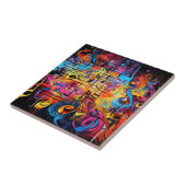 グラフィティミュージカルノートタイル タイル (側面)