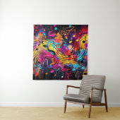 グラフィティミュージカルノートタペストリー タペストリー (インサイチュ)