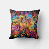 グラフィティミュージカルノート装飾用クッション クッション (裏面)