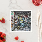 グラフィティモダンアクールーバン通りアート スタンダードカクテルナプキン (インサイチュ)