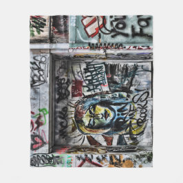 グラフィティモダンアクールーバン通りアート フリースブランケット