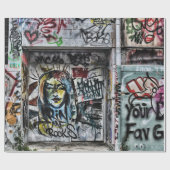 グラフィティモダンアクールーバン通りアート ラッピングペーパー (フラット)