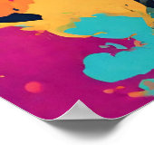 グラフィティモダンスタイル猫ポスター ポスター (角)