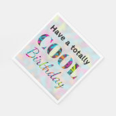 グラフィティモダンネオン効果全クール誕生日 スタンダードランチョンナプキン (角)