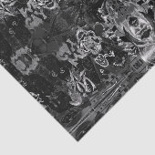 グラフィティモダンヴィンテージ白黒パターン 薄葉紙 (詳細)