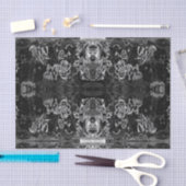 グラフィティモダンヴィンテージ白黒パターン 薄葉紙 (クラフト)