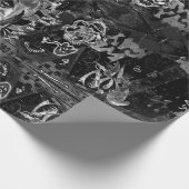 グラフィティモダン白黒パタグランジーン ラッピングペーパー (角)