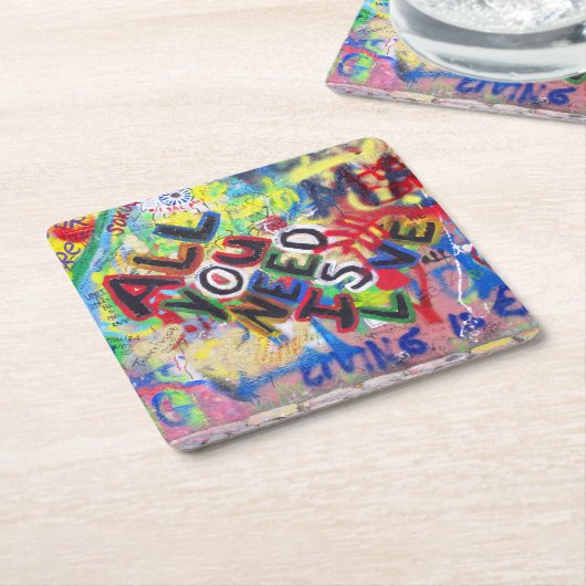 グラフィティラブコースター スクエアペーパーコースター (アングル)