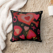 グラフィティラブティーンズ装飾用クッションブラック クッション (ブランケット)