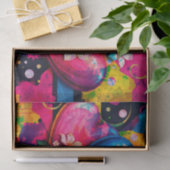 [グラフィティラブ]カラフル抽象芸術ハート&フラワー 薄葉紙 (ギフト)