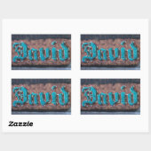 グラフィティラベル：デイビッド 長方形シール (シート)