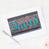 グラフィティラベル：デイビッド 長方形シール (封筒)