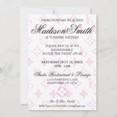 グラフィティルックファッションガールスイート16誕生日 招待状 (裏面)