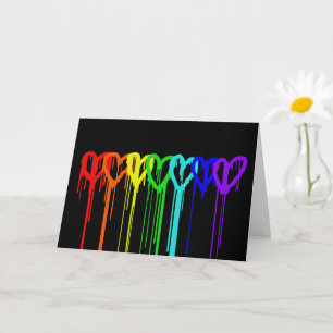 グラフィティレインボーハート来ズのLGBTQカード カード