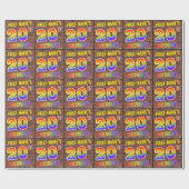 グラフィティレインボールック20th誕生日!&名前をカスタムする ラッピングペーパー (フラット)