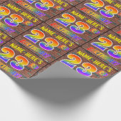 グラフィティレインボールック23rd誕生日!&名前をカスタムする ラッピングペーパー (角)