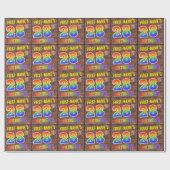 グラフィティレインボールック28th誕生日!&名前をカスタムする ラッピングペーパー (フラット)