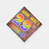 グラフィティレインボールック29th誕生日!+名前をカスタムする スタンダードランチョンナプキン (角)