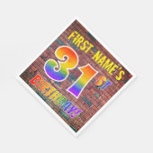 グラフィティレインボールック31st誕生日!+名前をカスタムする スタンダードランチョンナプキン (角)