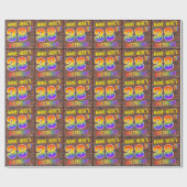 グラフィティレインボールック38th誕生日!&名前をカスタムする ラッピングペーパー (フラット)