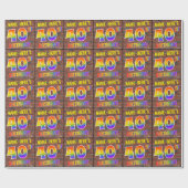 グラフィティレインボールック40歳の誕生日!&名前をカスタムする ラッピングペーパー (フラット)