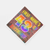 グラフィティレインボールック43rd誕生日!+名前をカスタムする スタンダードランチョンナプキン (角)