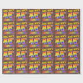 グラフィティレインボールック44th誕生日!&名前をカスタムする ラッピングペーパー (フラット)