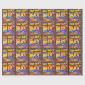 グラフィティレインボールック50th誕生日!&名前をカスタムする ラッピングペーパー (フラット)