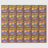 グラフィティレインボールック52nd誕生日!&名前をカスタムする ラッピングペーパー (フラット)