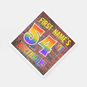 グラフィティレインボールック54th誕生日!+名前をカスタムする スタンダードランチョンナプキン (角)