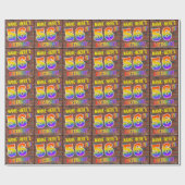 グラフィティレインボールック56th誕生日!&名前をカスタムする ラッピングペーパー (フラット)