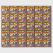 グラフィティレインボールック57th誕生日!&名前をカスタムする ラッピングペーパー (フラット)