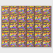 グラフィティレインボールック62nd誕生日!&名前をカスタムする ラッピングペーパー (フラット)