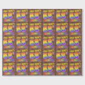 グラフィティレインボールック68th誕生日!&名前をカスタムする ラッピングペーパー (フラット)