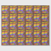 グラフィティレインボールック69th誕生日!&名前をカスタムする ラッピングペーパー (フラット)