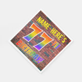 グラフィティレインボールック77th誕生日!+名前をカスタムする スタンダードランチョンナプキン (角)