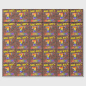 グラフィティレインボールック7th誕生日!&名前をカスタムする ラッピングペーパー (フラット)