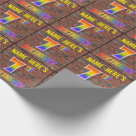 グラフィティレインボールック7th誕生日!&名前をカスタムする ラッピングペーパー