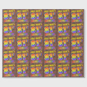 グラフィティレインボールック81st誕生日!&名前をカスタムする ラッピングペーパー (フラット)